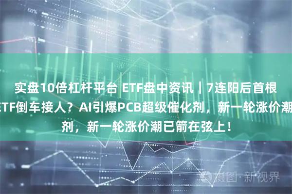 实盘10倍杠杆平台 ETF盘中资讯｜7连阳后首根阴线，电子ETF倒车接人？AI引爆PCB超级催化剂，新一轮涨价潮已箭在弦上！